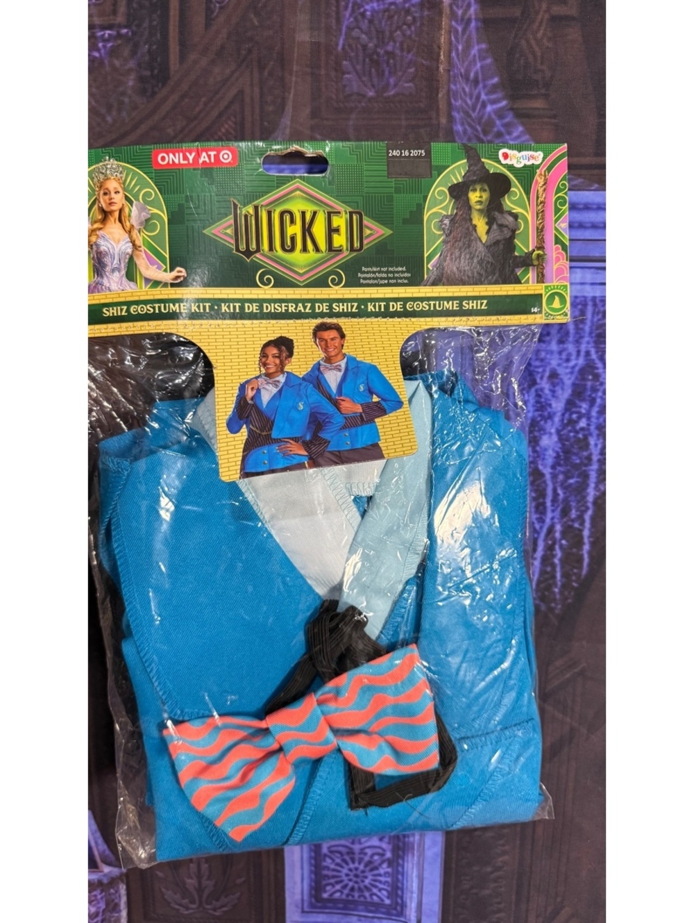 Universal Wicked Musical Shiz Costume Accessories Kit Bow Tie Jacket One Size